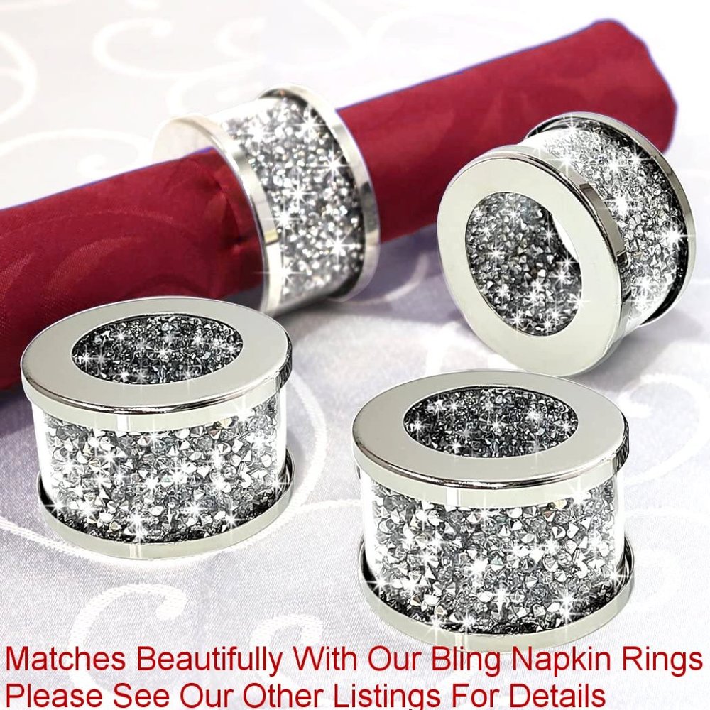 NWT Sparkling Bling Crystal Rhinestone Silverware Place Setting Dinner F… - Picture 7 of 7